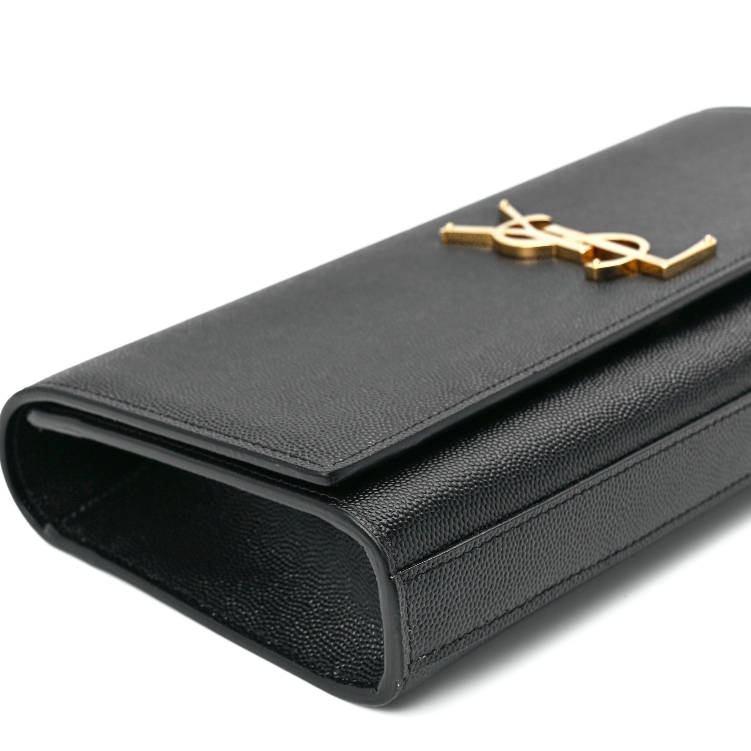 Saint Laurent Grain De Poudre Monogram Cassandre Clutch Black 11 of 12