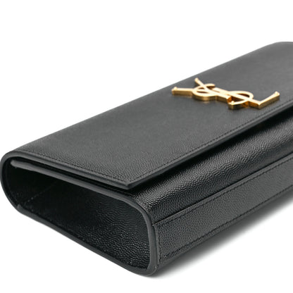 Saint Laurent Grain De Poudre Monogram Cassandre Clutch Black 11 of 12