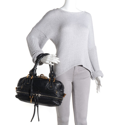Chloe Leather Paddington Double Zipped Bowler Black 2 of 7