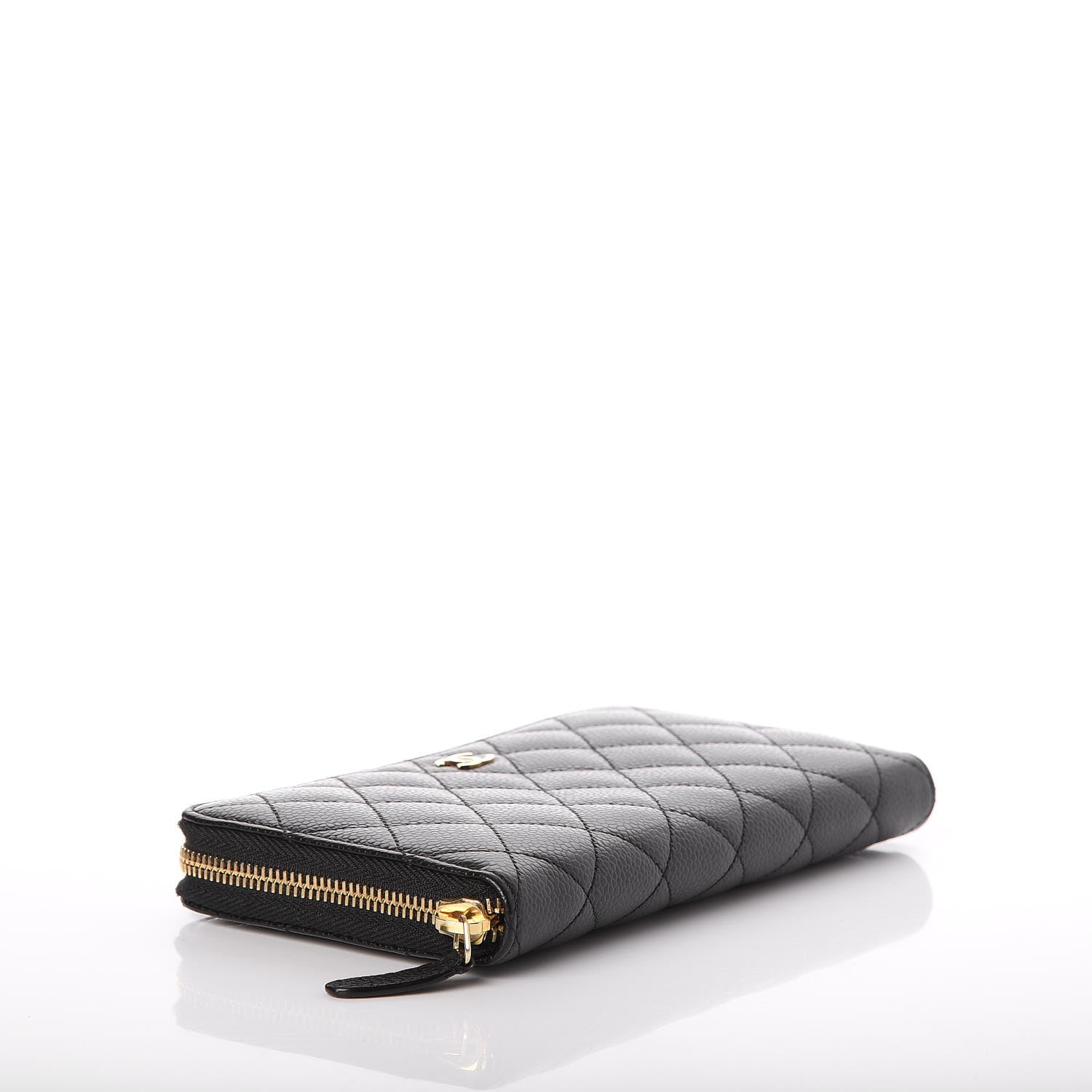 Chanel Caviar Quilted Large Gusset Zip Around Wallet Black 4 of 9