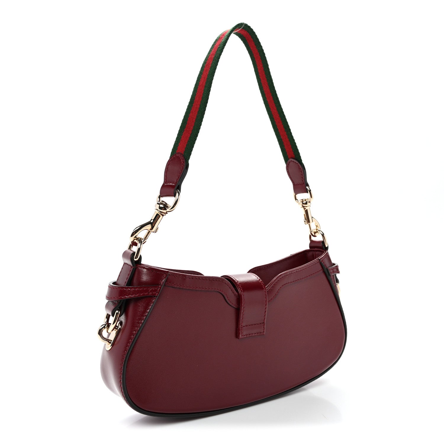 Gucci Boarded Dyana Lux Mini Moon Side Shoulder Bag Rosso Ancora 2 of 8