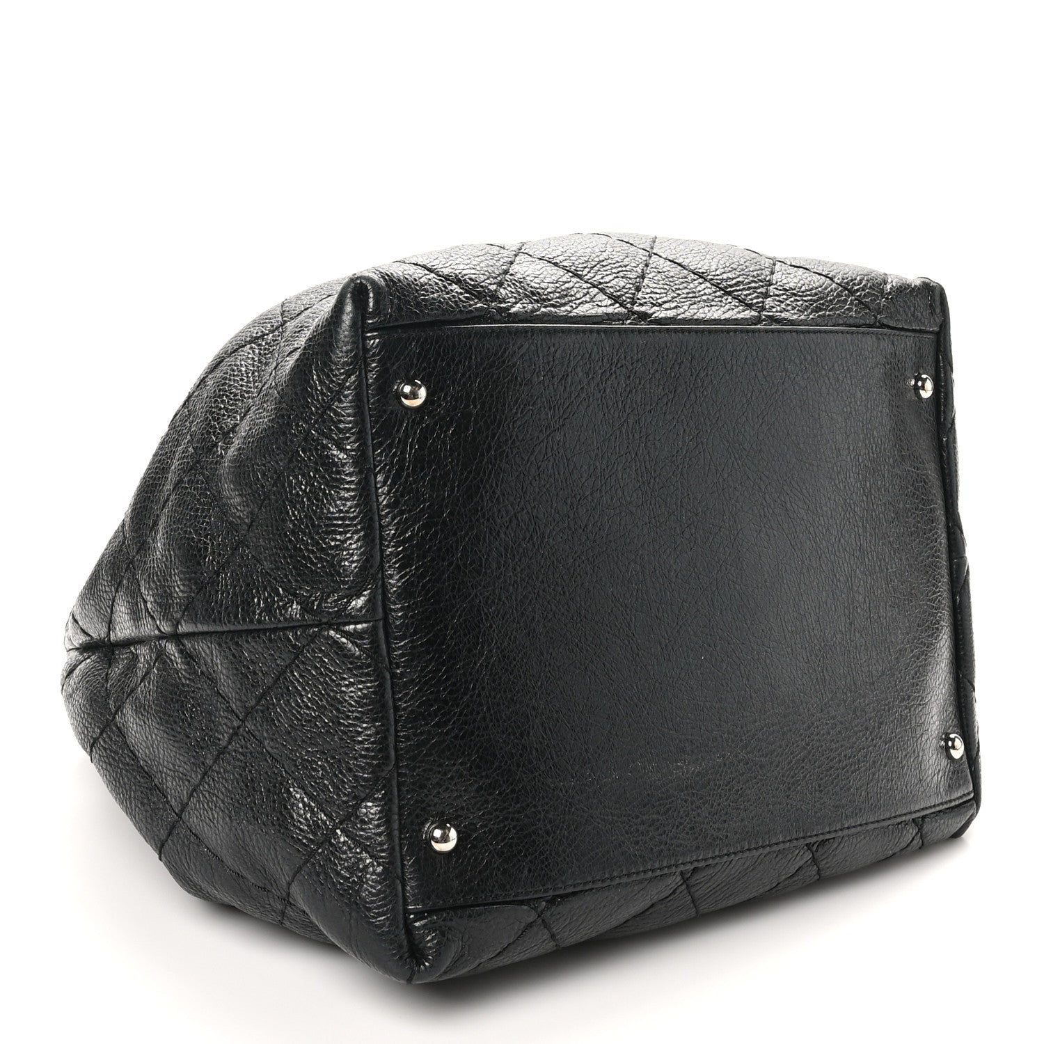 Chanel Glazed Calfskin On The Road Drawstring Tote Black 4 of 10