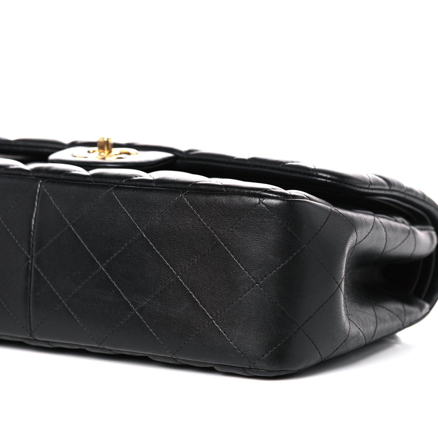 Chanel Lambskin Quilted Jumbo Double Flap Black 9 of 13