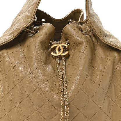 Chanel Caviar Quilted Medium Chanel 25 Handbag Dark Beige 9 of 12