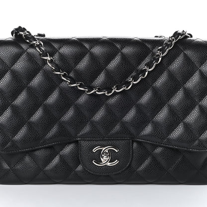 Chanel Caviar Quilted Jumbo Single Flap Black 8 of 10