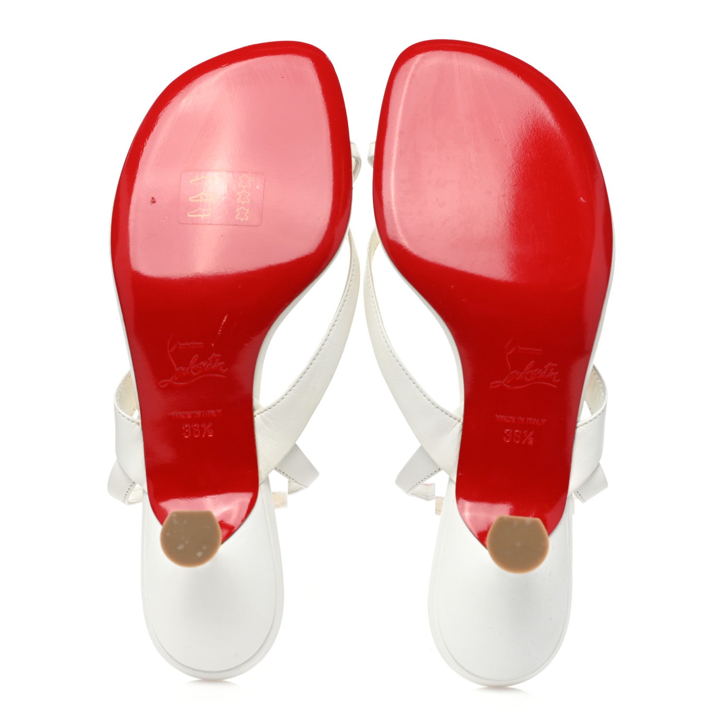 Christian Louboutin Kid Taralita 55 Thong Sandals 36.5 White 5 of 9