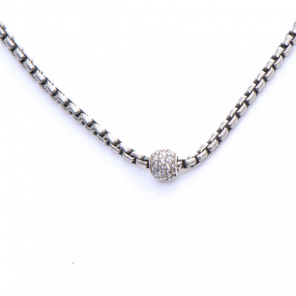 David Yurman Sterling Silver and Pave Diamond Pendant Necklace 1 of 5