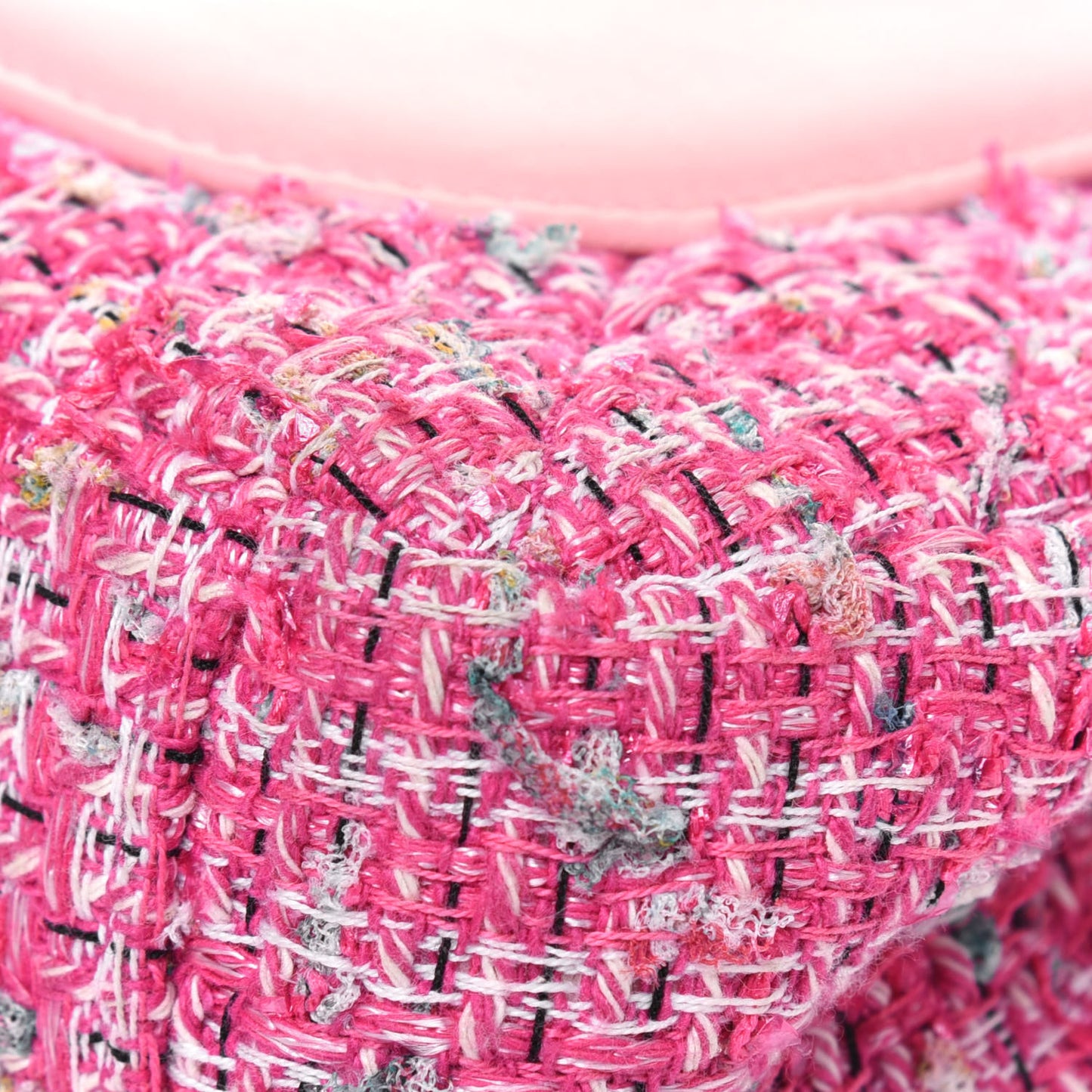 Tweed Lambskin Quilted Small CC Filigree Flap Pink