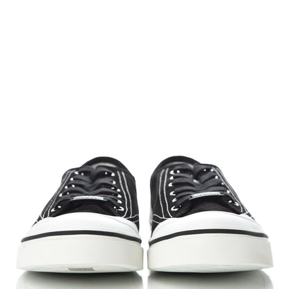 Chanel Suede Mens Lace Up Cap Toe Sneakers 46 Black 2 of 10