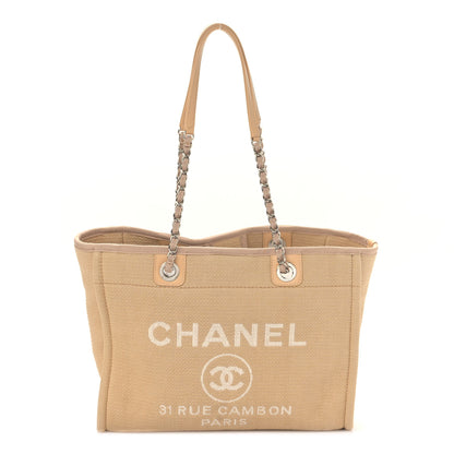 Chanel Mixed Fibers Small Deauville Tote Beige 3 of 10