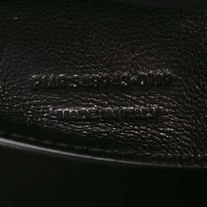 Saint Laurent Calfskin Crocodile Embossed Matelasse Monogram Baby Niki Chain Satchel Black 7 of 10