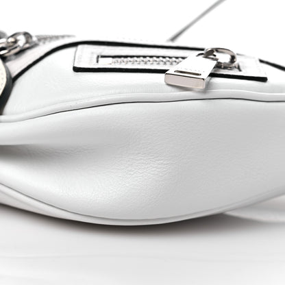 Versace Calfskin Mini Repeat Zip Hobo White 8 of 8