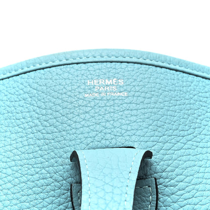 Hermes Taurillon Clemence Evelyne III PM Bleu Atoll 6 of 13