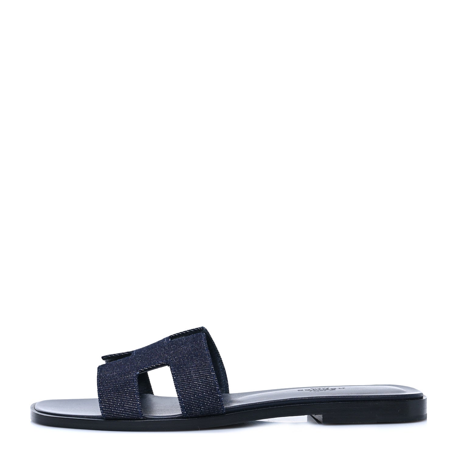 Hermes Denim Canvas Oran Sandals 37 Bleu Brut 1 of 7