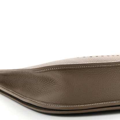 Hermes Taurillon Clemence EVELYNE III PM Etoupe 9 of 11