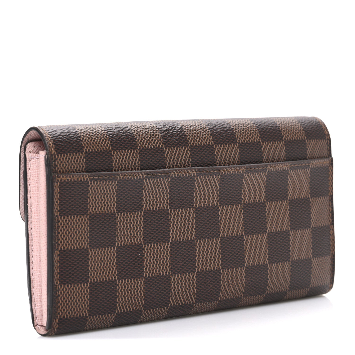 Louis Vuitton Damier Ebene Sarah Wallet NM Rose Ballerine 3 of 6