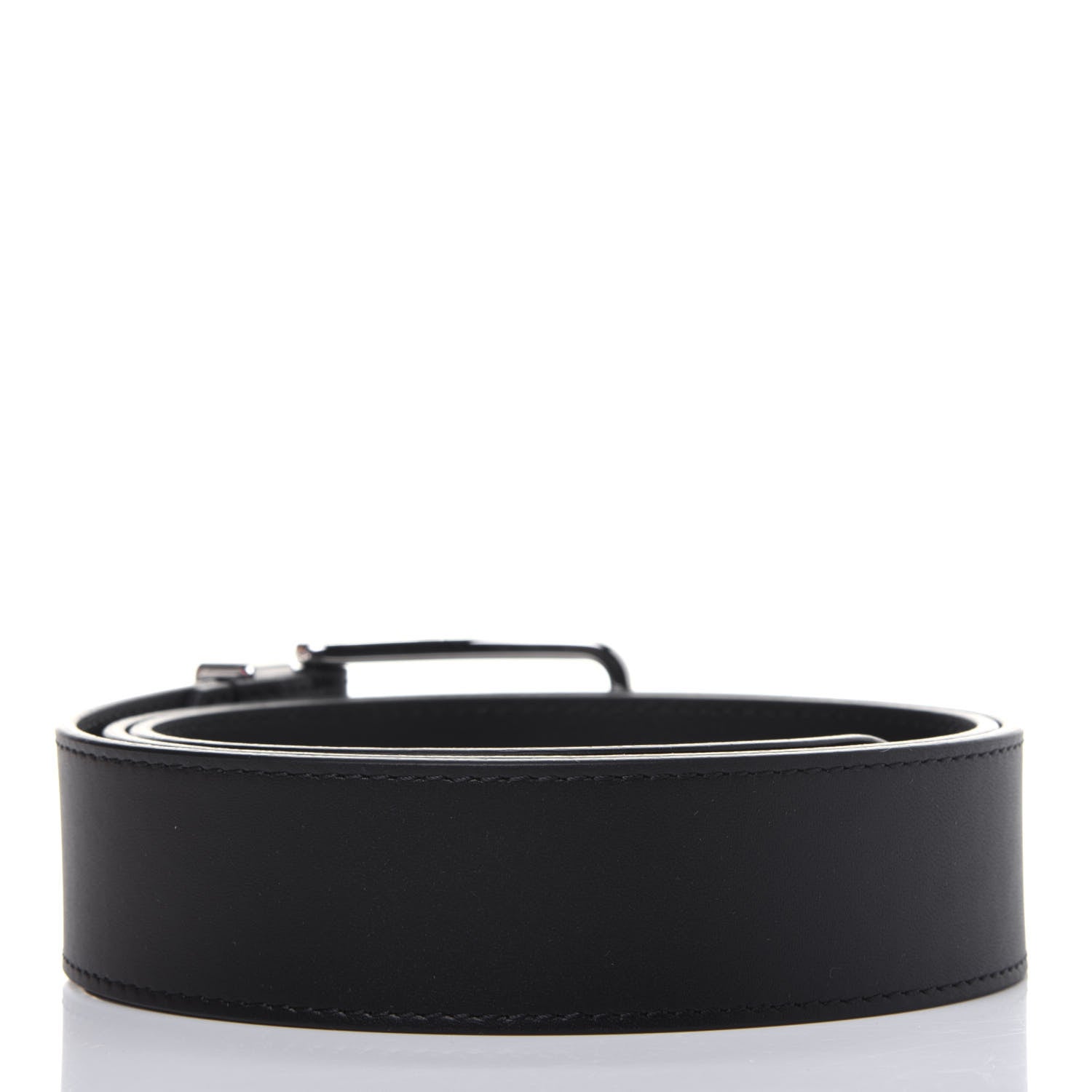 Louis Vuitton Calfskin 35mm Pont Neuf Belt 95 38 Black 2 of 9