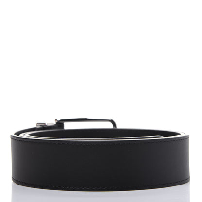 Louis Vuitton Calfskin 35mm Pont Neuf Belt 95 38 Black 2 of 9