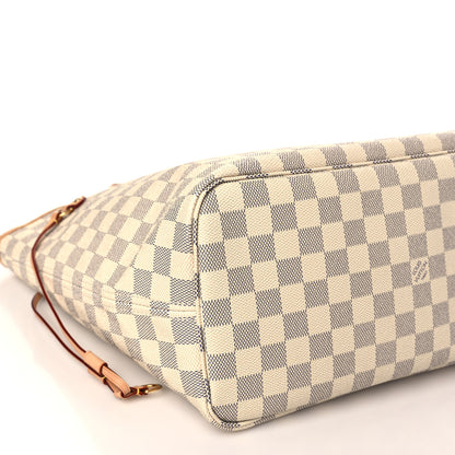 Louis Vuitton Damier Azur Neo Neverfull MM Rose Ballerine 7 of 9