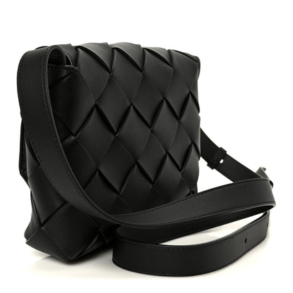 Bottega Veneta Grained Calfskin Intreccio Small Diago Crossbody Bag Black 3 of 11