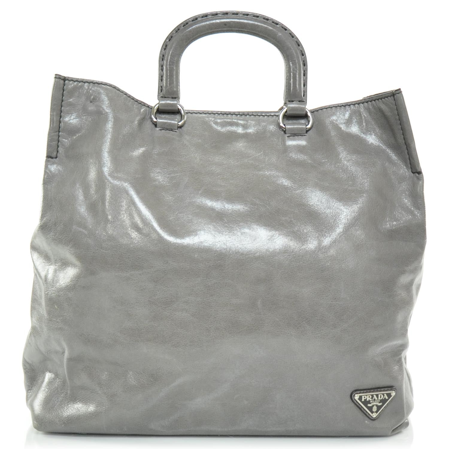 Prada Vitello Shine Tote Fumo 10 of 18