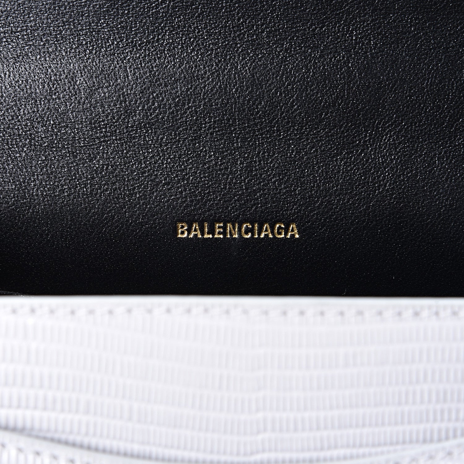 Balenciaga Patent Calfskin Lizard Embossed XS Sharp Top Handle Bag White 5 of 8