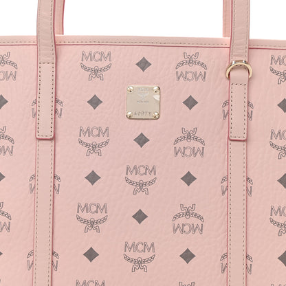 MCM Visetos Toni Shopper Tote Powder Pink 8 of 13
