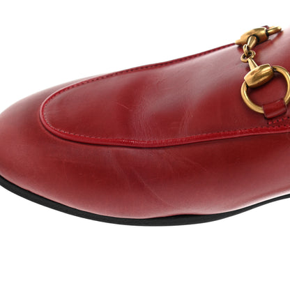 Gucci Betis Glamour Calfskin Fur Womens Princetown Slippers 35.5 Hibiscus Red Naturale 12 of 13