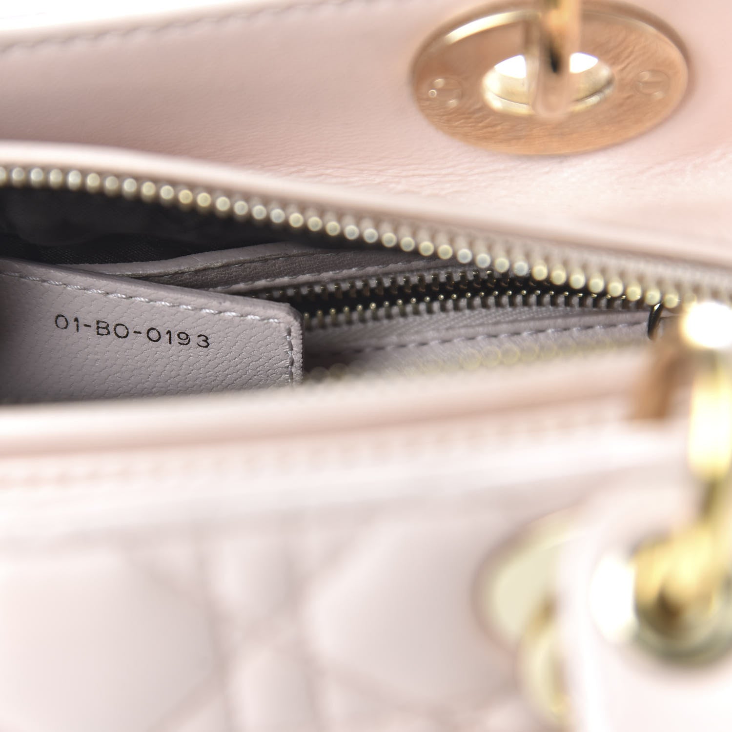 Christian Dior Lambskin Cannage Medium Lady Dior Light Pink 10 of 12