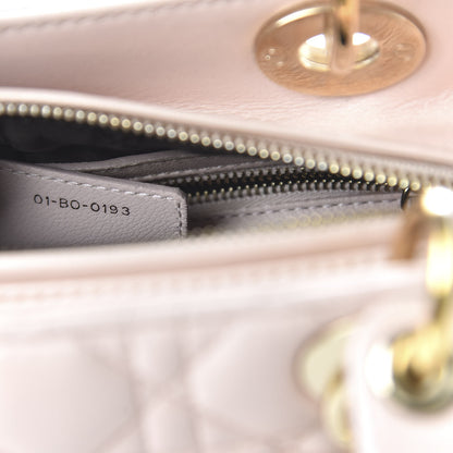 Christian Dior Lambskin Cannage Medium Lady Dior Light Pink 10 of 12