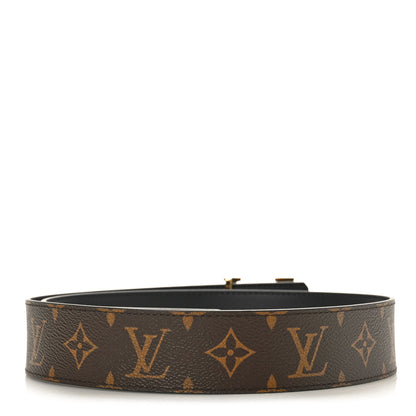 Louis Vuitton Calfskin Monogram 30mm LV Initiales Reversible Belt 80 32 Black 2 of 3