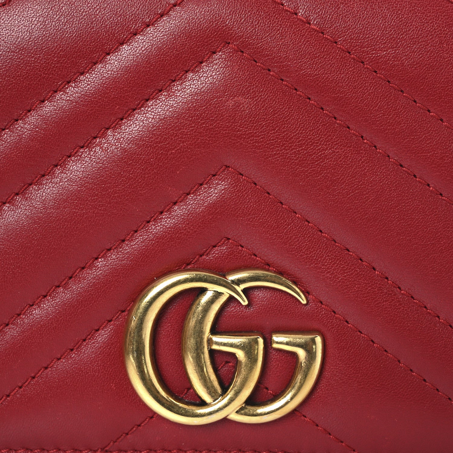 Gucci Calfskin Matelasse GG Marmont Mini Bag Hibiscus Red 5 of 11