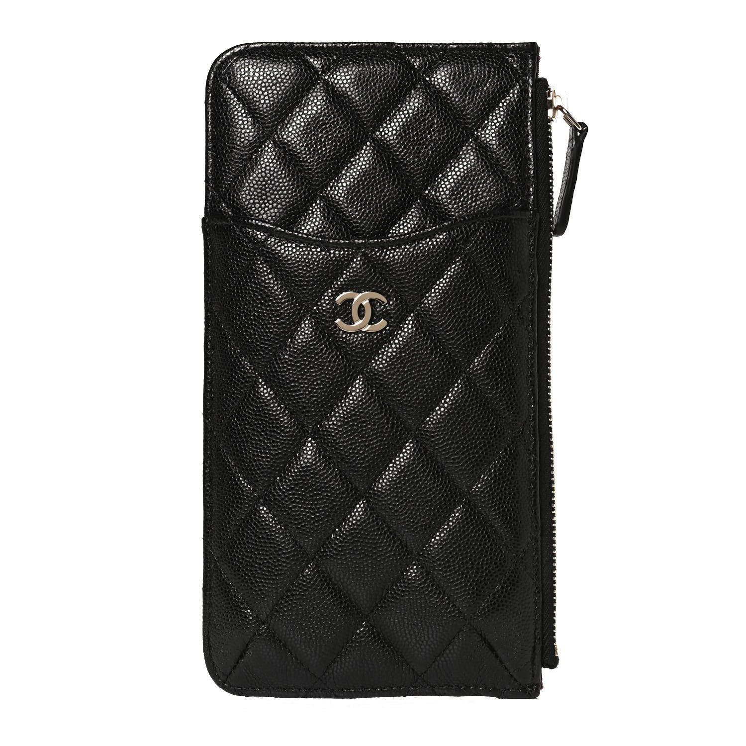 Chanel Caviar Quilted Classic Flat Wallet Pouch Black 1 of 10