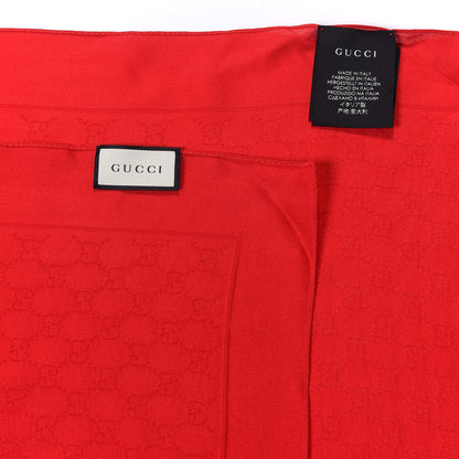 Gucci Silk GG Square Scarf Red 5 of 8