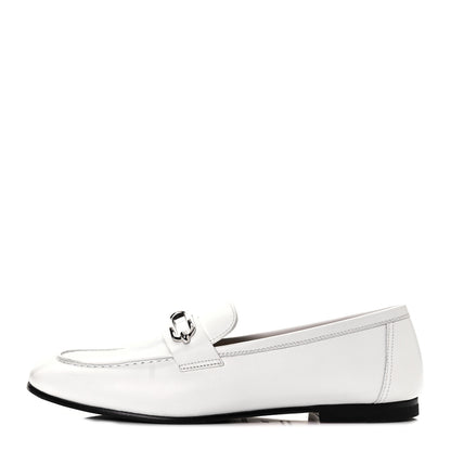 Hermes Calfskin Womens Colette Loafers 38 White 1 of 9