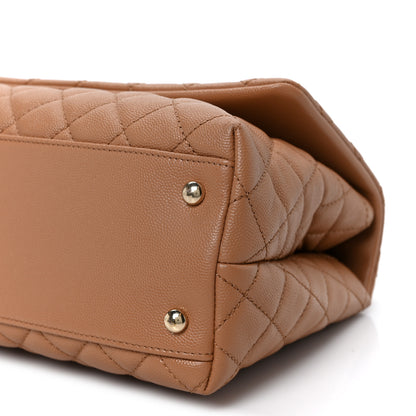 Chanel Caviar Quilted Small Coco Handle Flap Brown 10 of 10