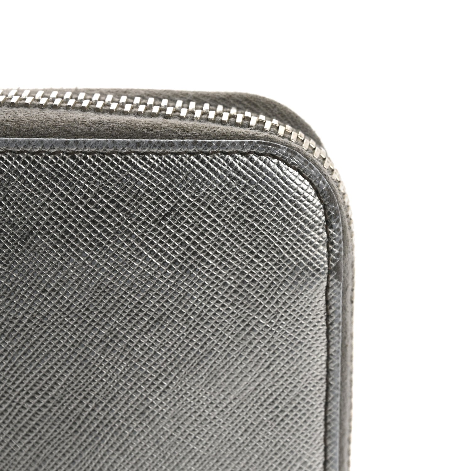 Prada Saffiano Metal Zip Around Wallet Argento 13 of 18