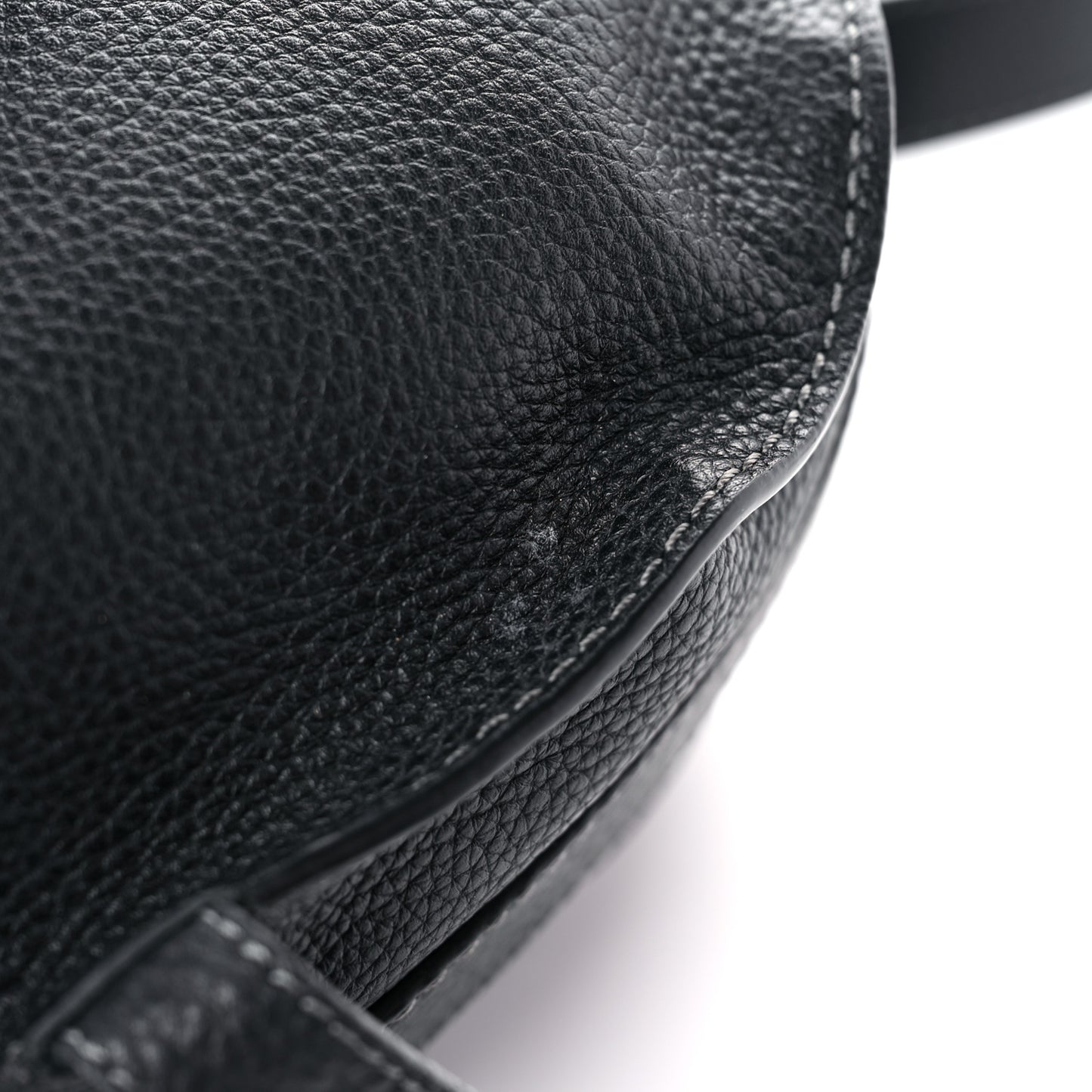 Calfskin Medium Marcie Round Crossbody Bag Black