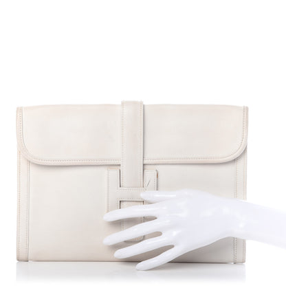 Hermes Evergrain Jige PM Clutch White 3 of 12