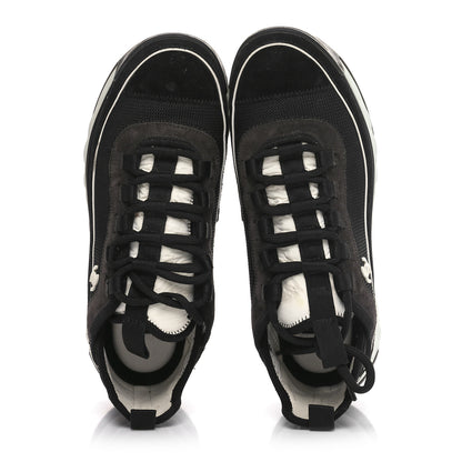 Chanel Velvet Calfskin CC Sneakers 39 Black 2 of 8