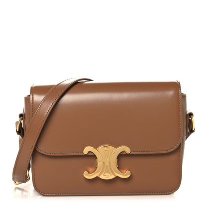 Celine Shiny Calfskin Teen Triomphe Bronze 1 of 10
