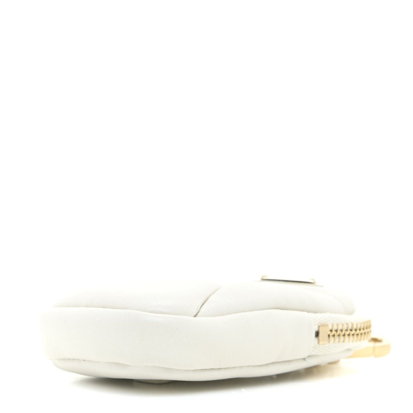 Nappa Quilted Patchwork System Pouch White