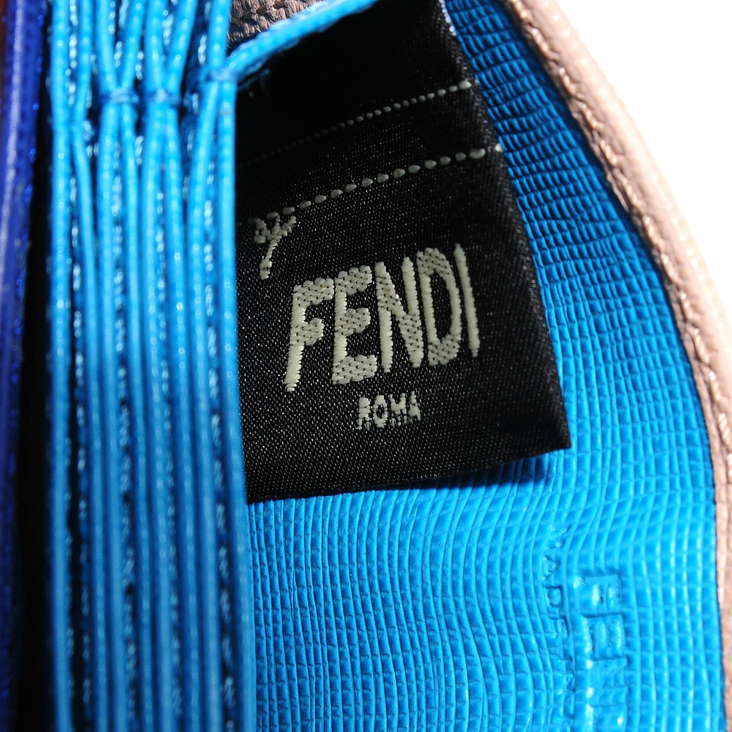 Vitello Elite Gusseted Card Holder Blue Neon Multicolor