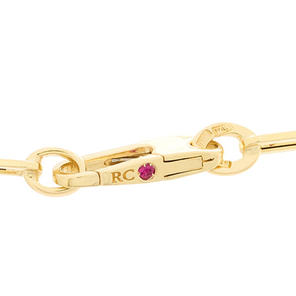 Roberto Coin 18K Yellow Gold Paper Clip Round Link Chain Bracelet 3 of 4