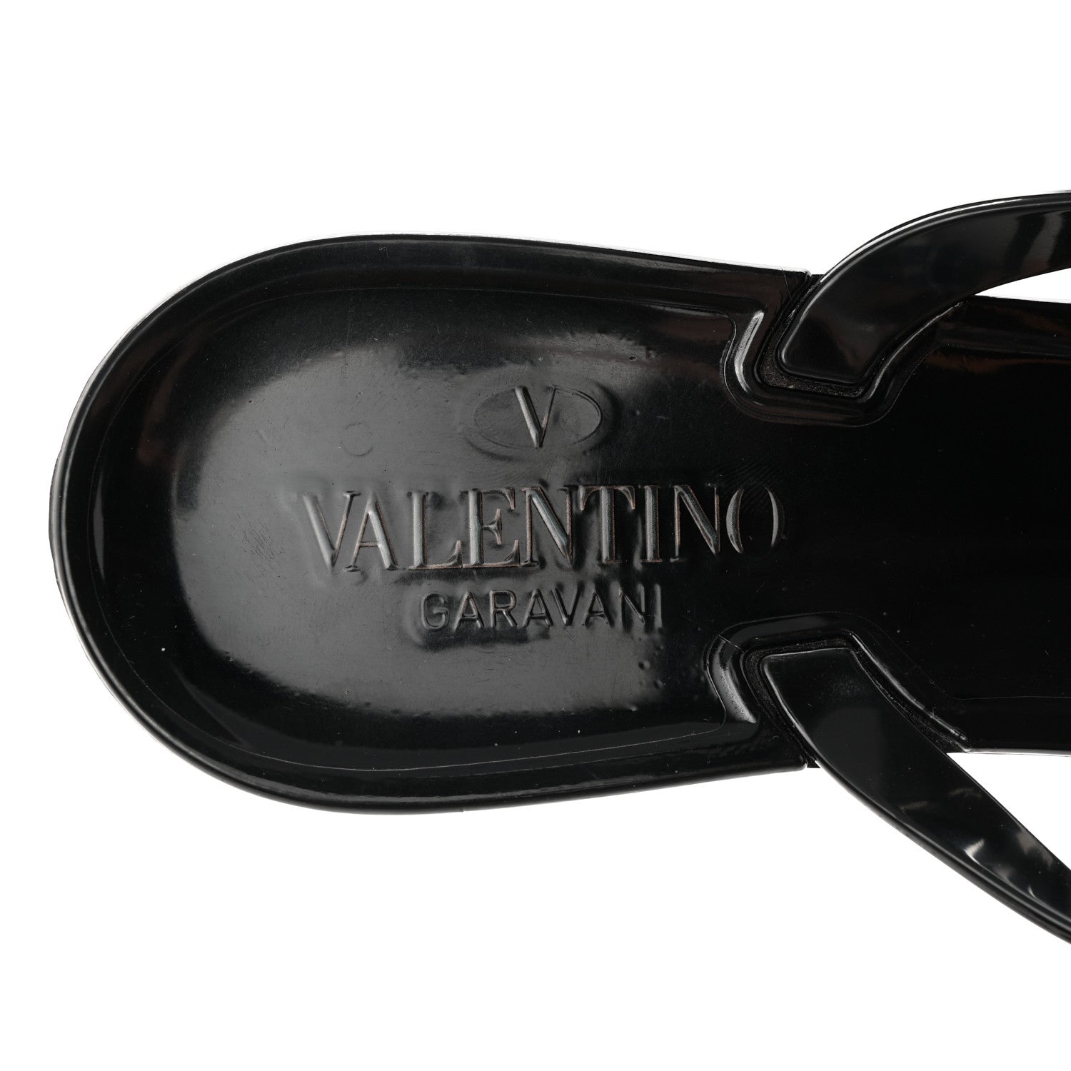 Valentino Garavani PVC Jelly Rockstud Bow Thong Sandals 41 Black 7 of 10