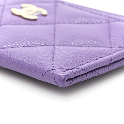 Chanel Caviar Quilted Card Holder Purple 9 of 11