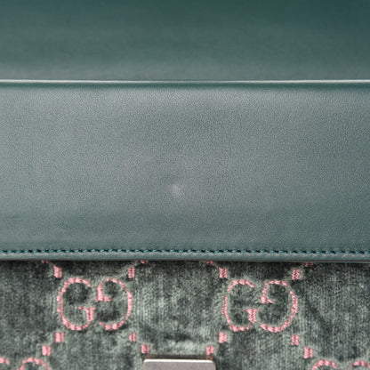 Gucci Velvet Moon Calfskin Crystal GG Monogram Small Dionysus Shoulder Bag Avio Dusty Pink Black Diamond 8 of 13