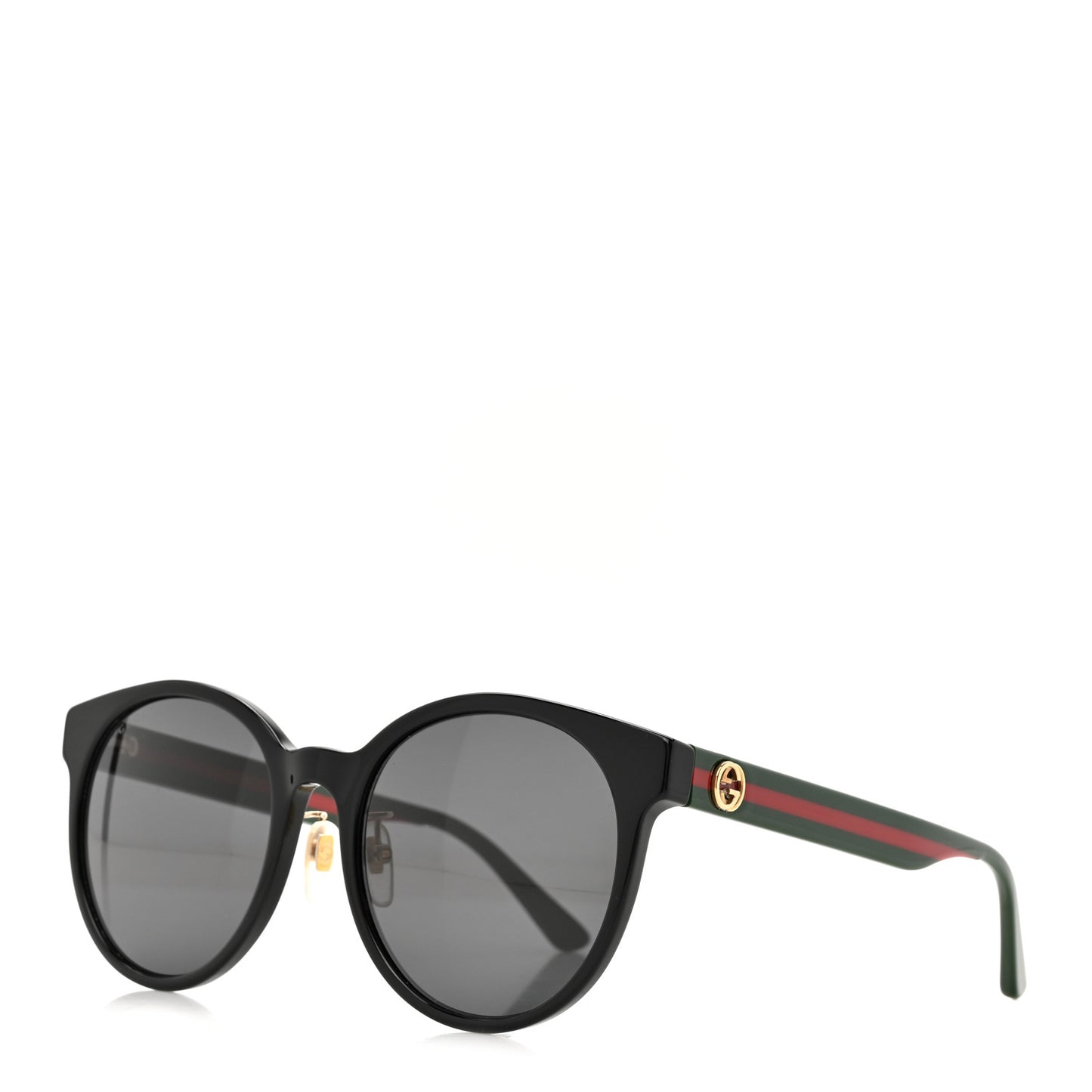 Acetate GG Web Round Eye Sunglasses GG0416SK Black