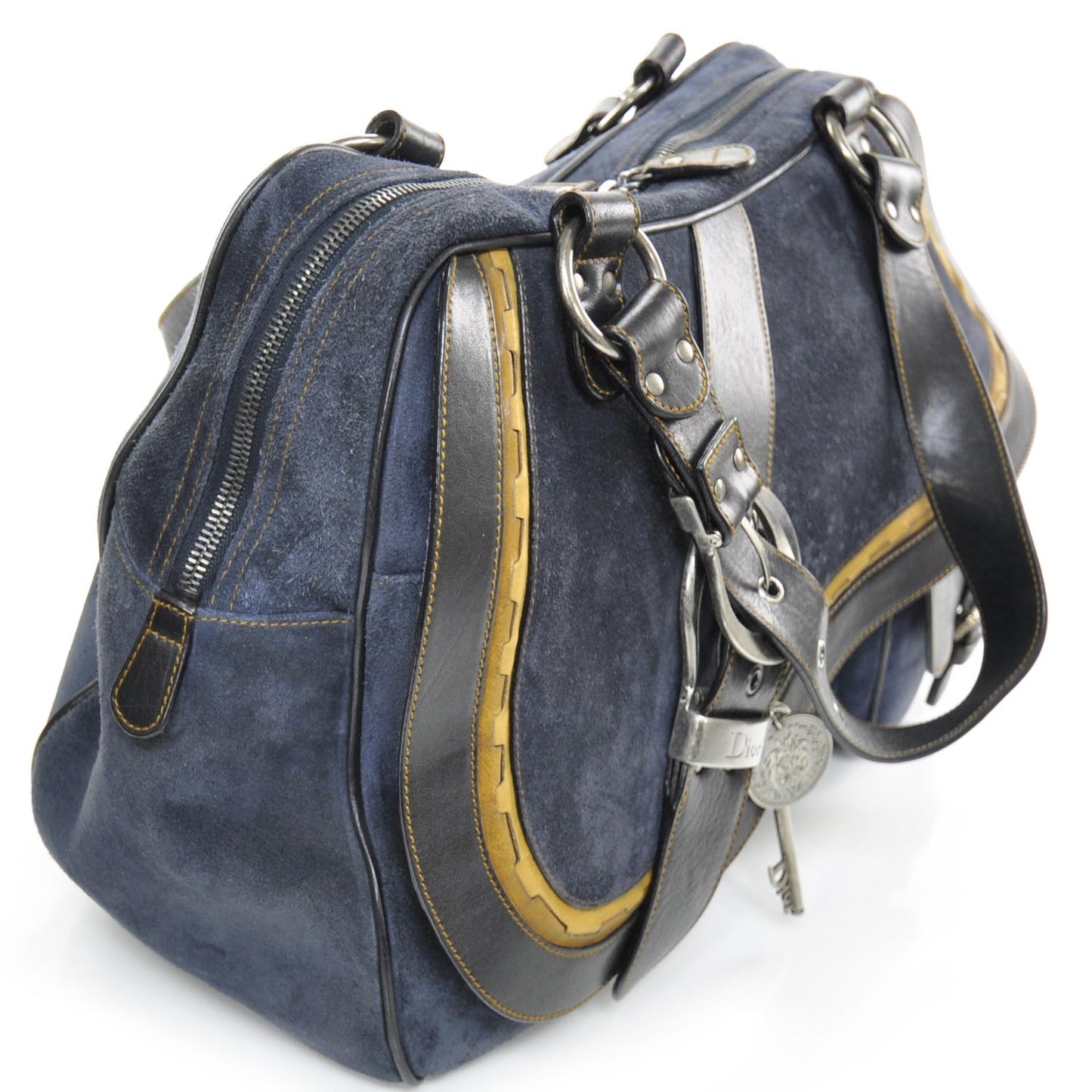 Leather Suede XL Zip Top Gaucho Blue