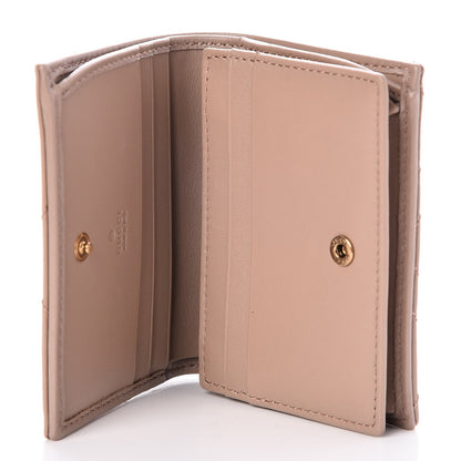 Gucci Calfskin Matelasse GG Marmont Card Case Wallet Porcelain Rose 5 of 8